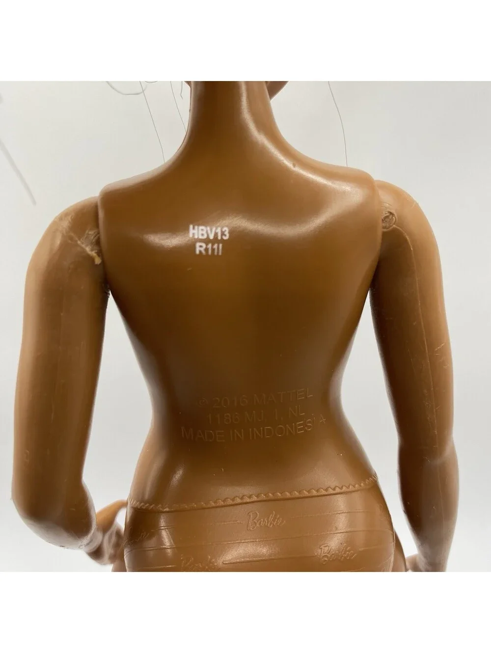 Nude Barbie Fashionistas Doll 179 Curvy Long Highlighted Hair B19